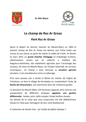 Le champ de roz ar groas 1